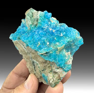 Krohnkite with Brochantite