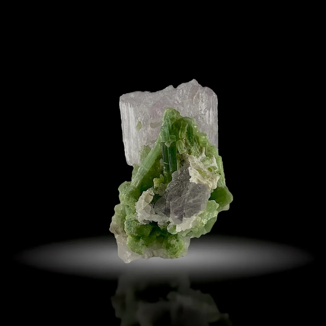 Kunzite on Tourmaline Brust from Afghanistan, Nuristan, Mawi pegmatite - image 2