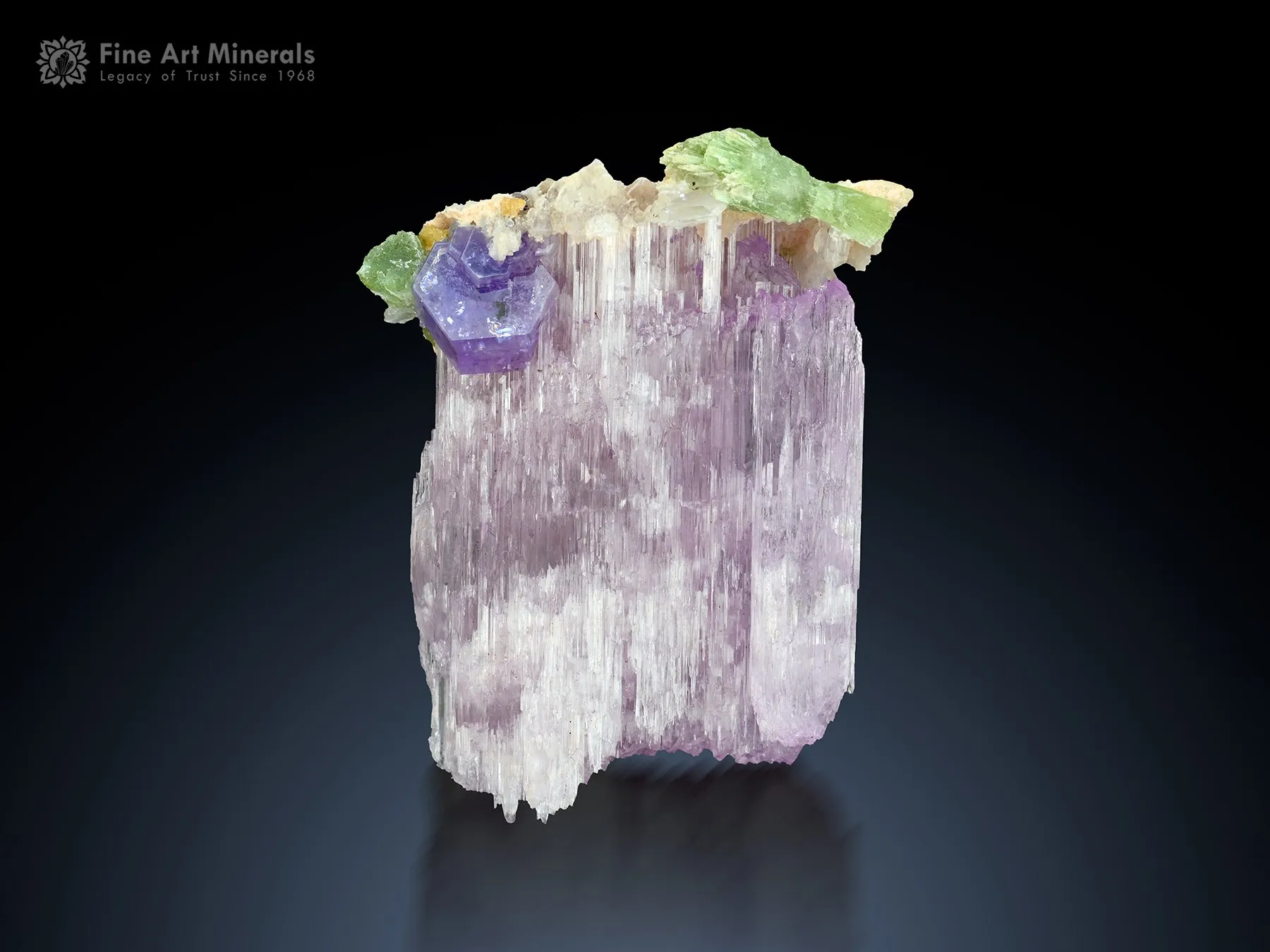 Kunzite with Apatite and Tourmaline from Afghanistan - image 1