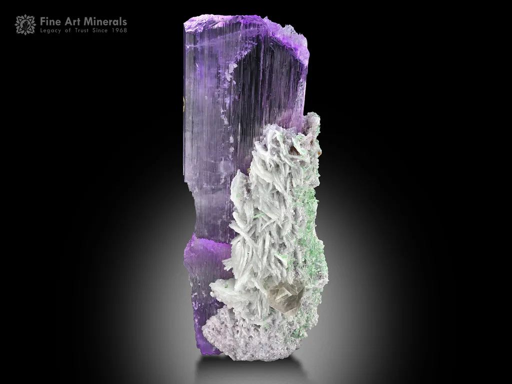 Kunzite with Cleavelandite from Afghanistan image