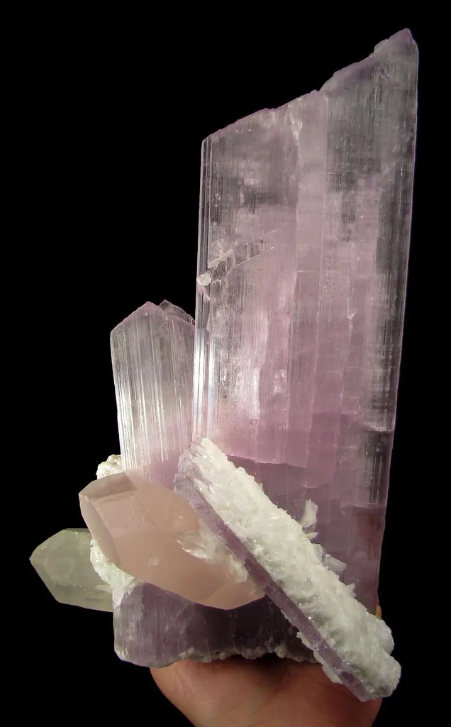 Kunzite With Morganite and Quartz - image 3