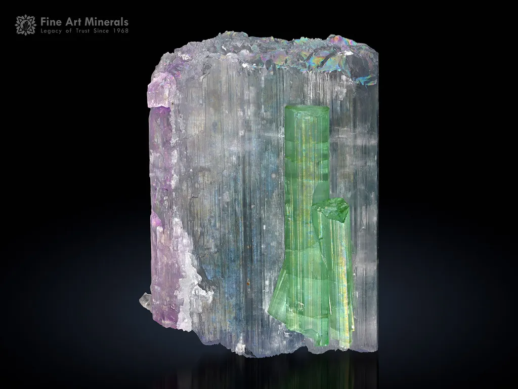 Kunzite with Tourmaline from Afghanistan image