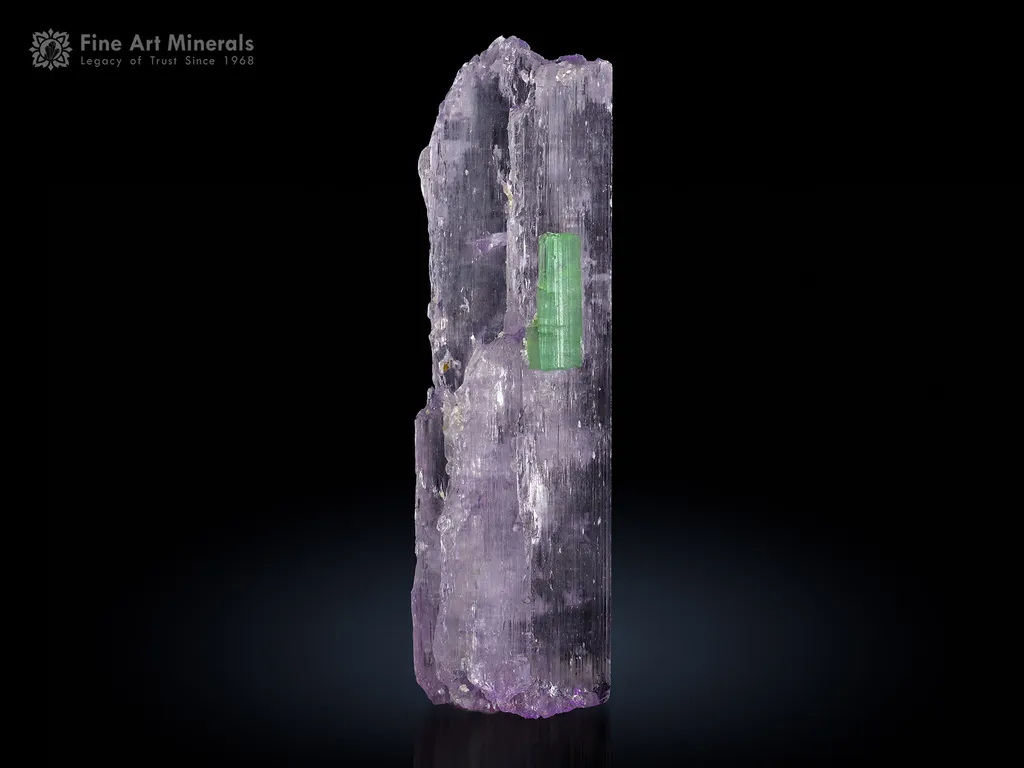Kunzite with Tourmaline from Afghanistan image