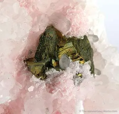 Kutnahorite And Quartz on Rhodochrosite - image 3