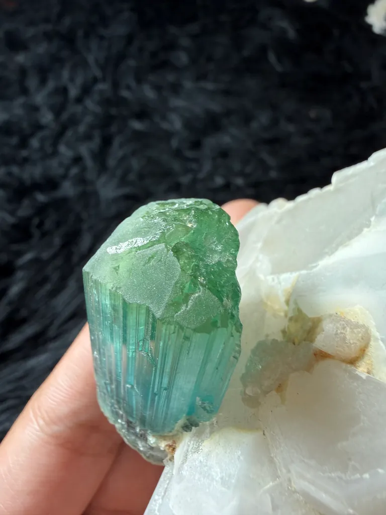 Lagoon Tourmaline with quartz combine specimen from Afghanistan - image 5