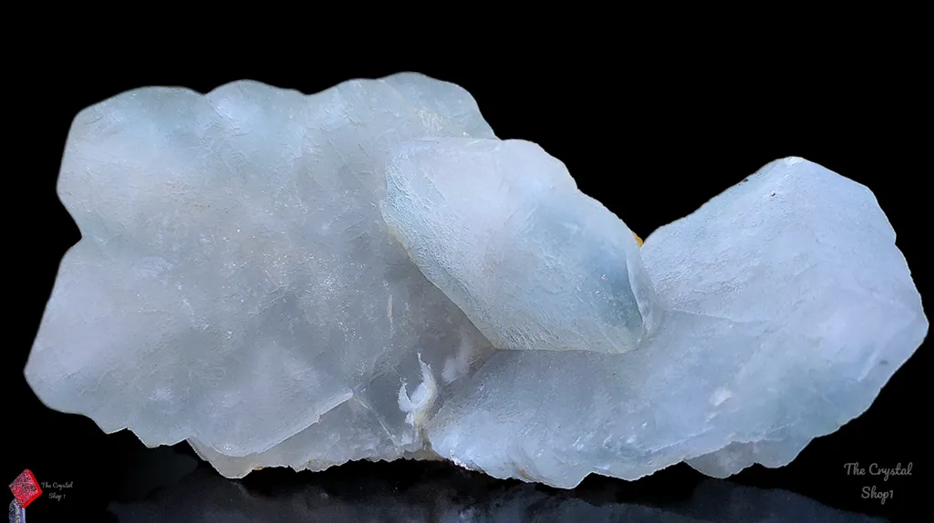 Large Blue Barite with Yellow Calcite. - image 10