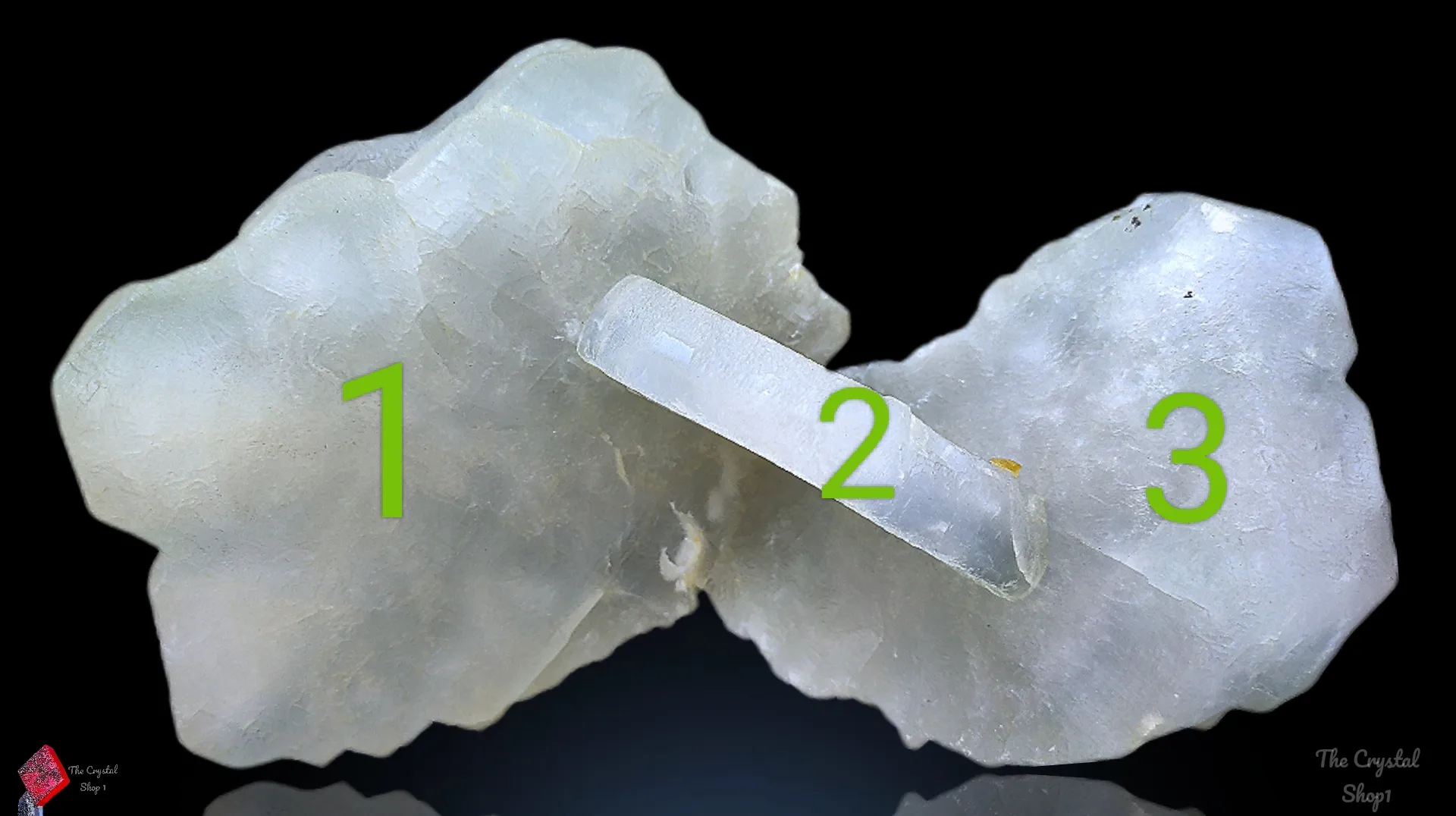 Large Blue Barite with Yellow Calcite. - image 5