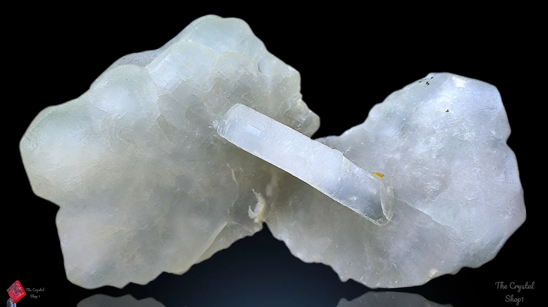 Large Blue Barite with Yellow Calcite. - image 1