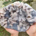 Large Blue Quartz With Coating Calcite from India - image 7