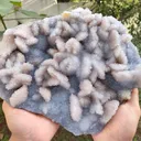 Large Blue Quartz With Coating Calcite from India - image 8