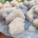 Large Blue Quartz With Coating Calcite from India - image 4