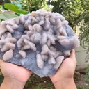 Large Blue Quartz With Coating Calcite from India - image 2