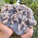Large Blue Quartz With Coating Calcite from India - image 5