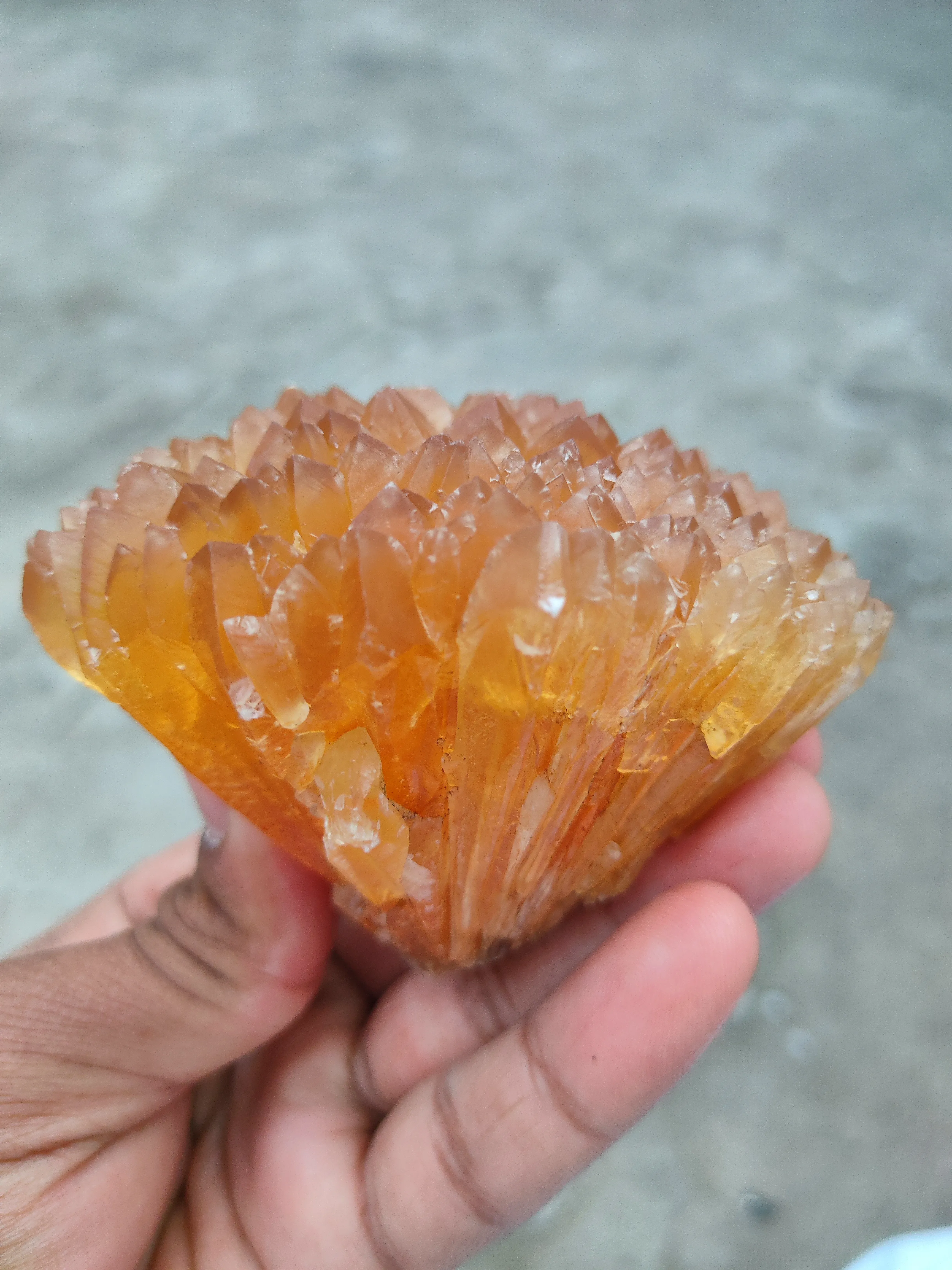 Large Honey calcite Flower - image 4