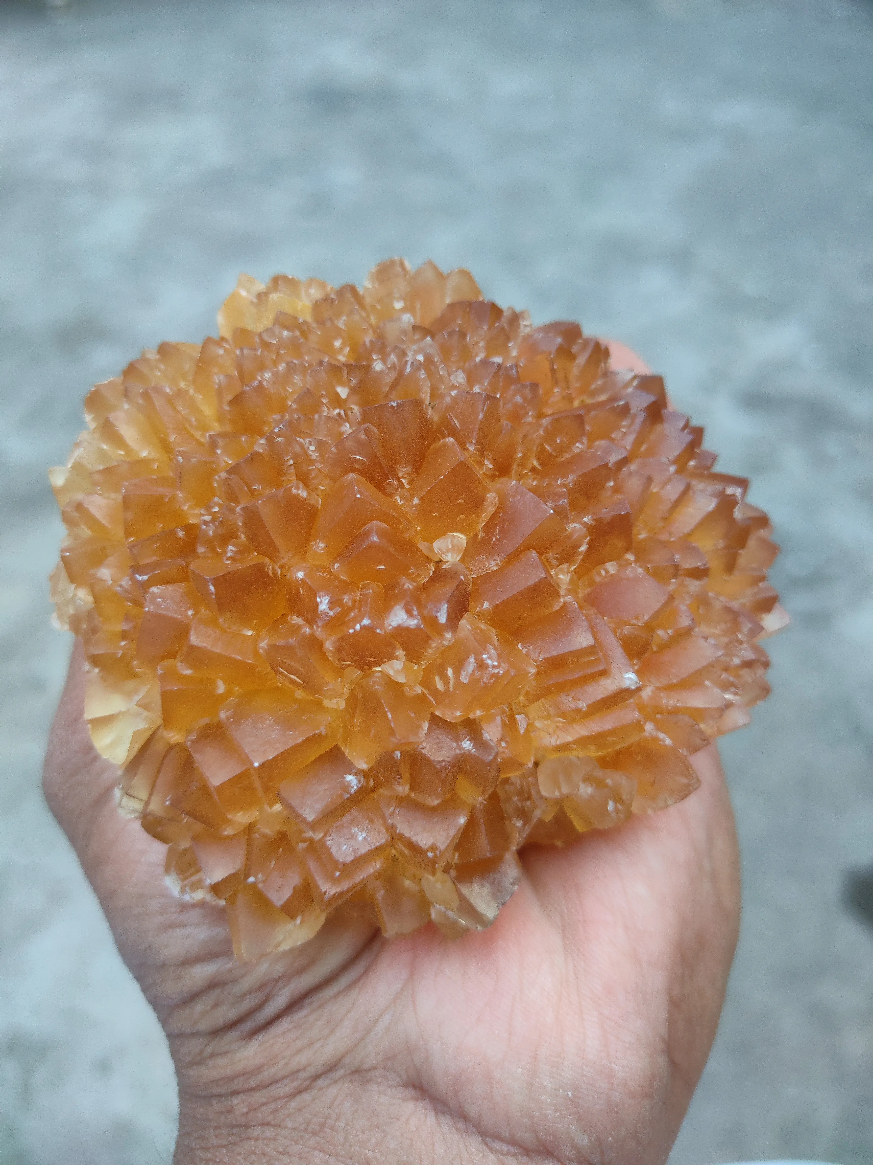 Large Honey calcite Flower - image 2