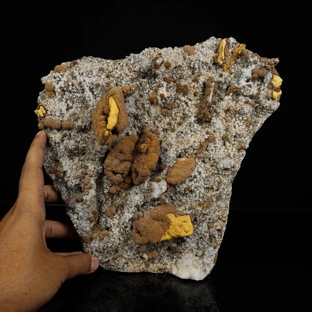 Large Museum-Grade Gyrolite Nodules on Heulandite & Micro-Quartz Matrix – - image 4