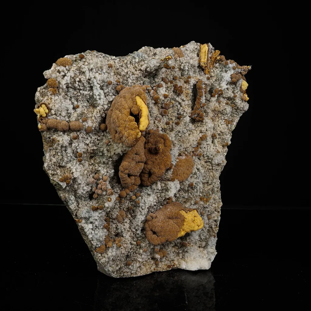 Large Museum-Grade Gyrolite Nodules on Heulandite & Micro-Quartz Matrix – - image 3