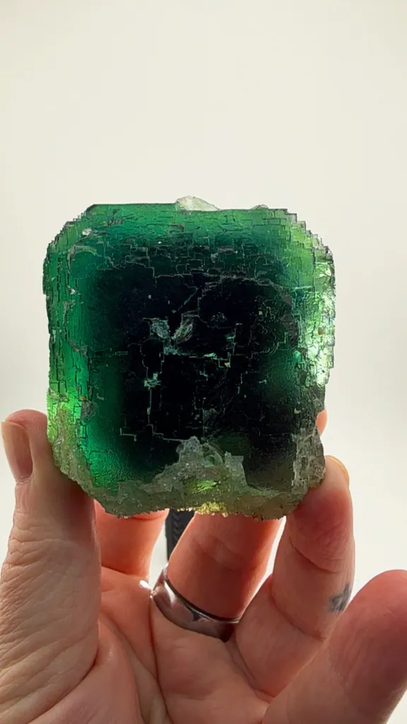 Large Okorusu Cube Fluorite. ONE CUBE. ENDLESS DEPTH. image