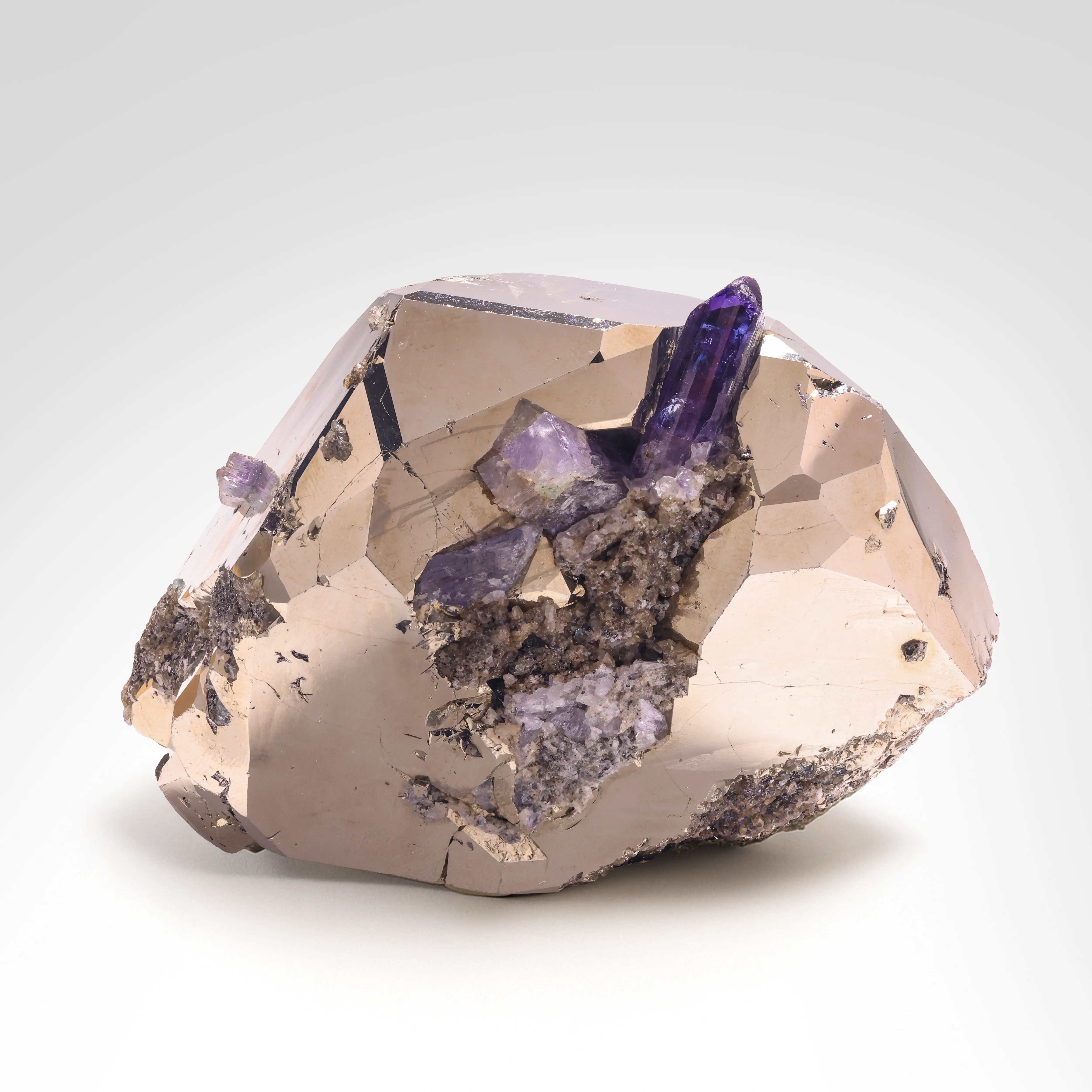 Large Pyrite with Tanzanite - image 1