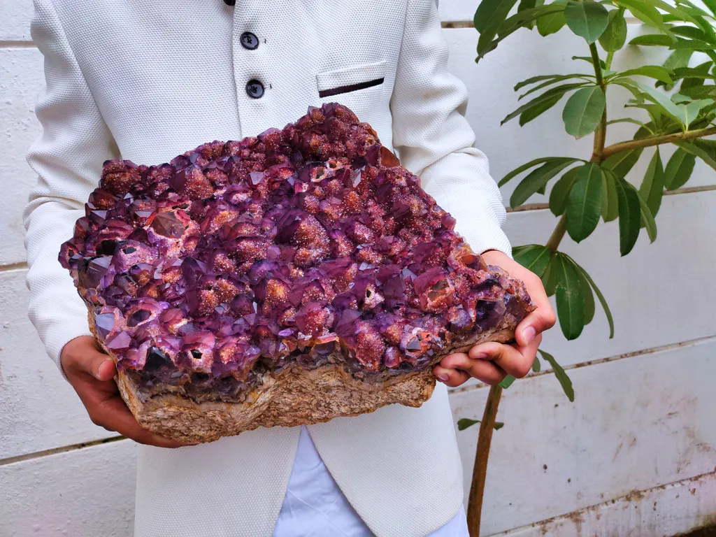 Large Size Alien Amethyst Phantom Quartz Crystal, Auralite Stone - image 9