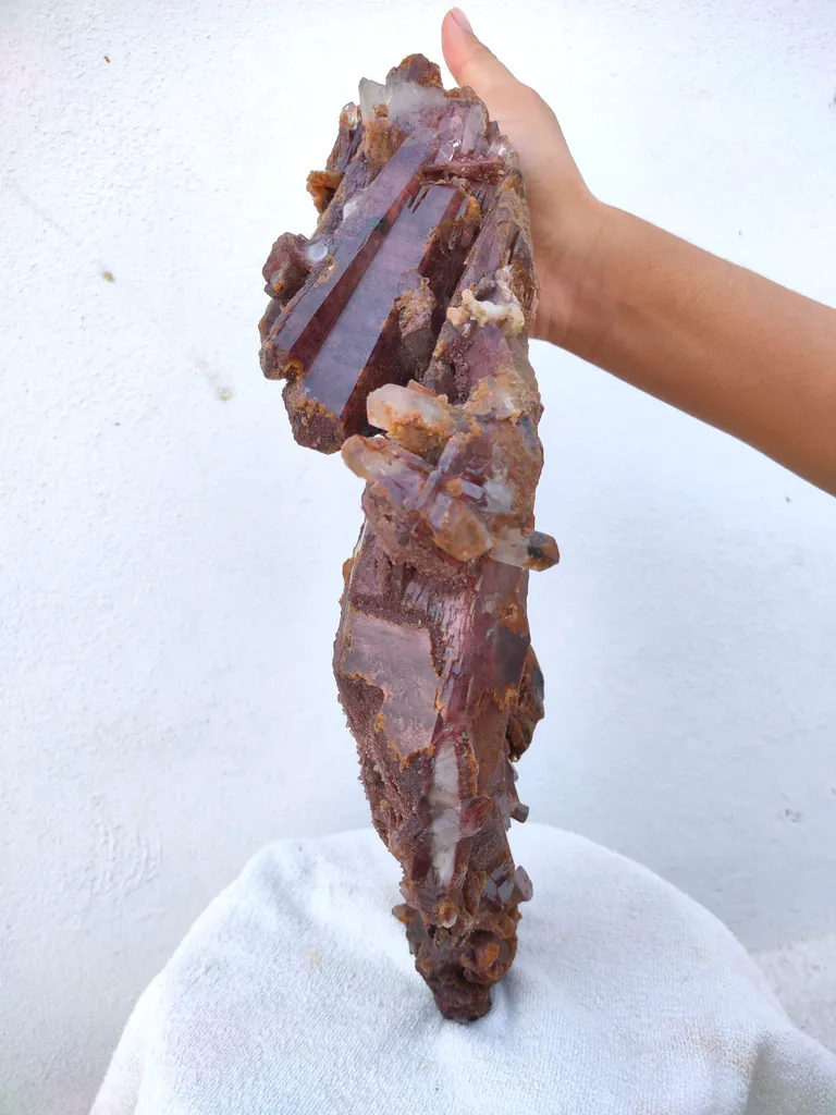 Large Size Red Hematite Quartz, Sunset Quartz with Green Chlorite - image 3