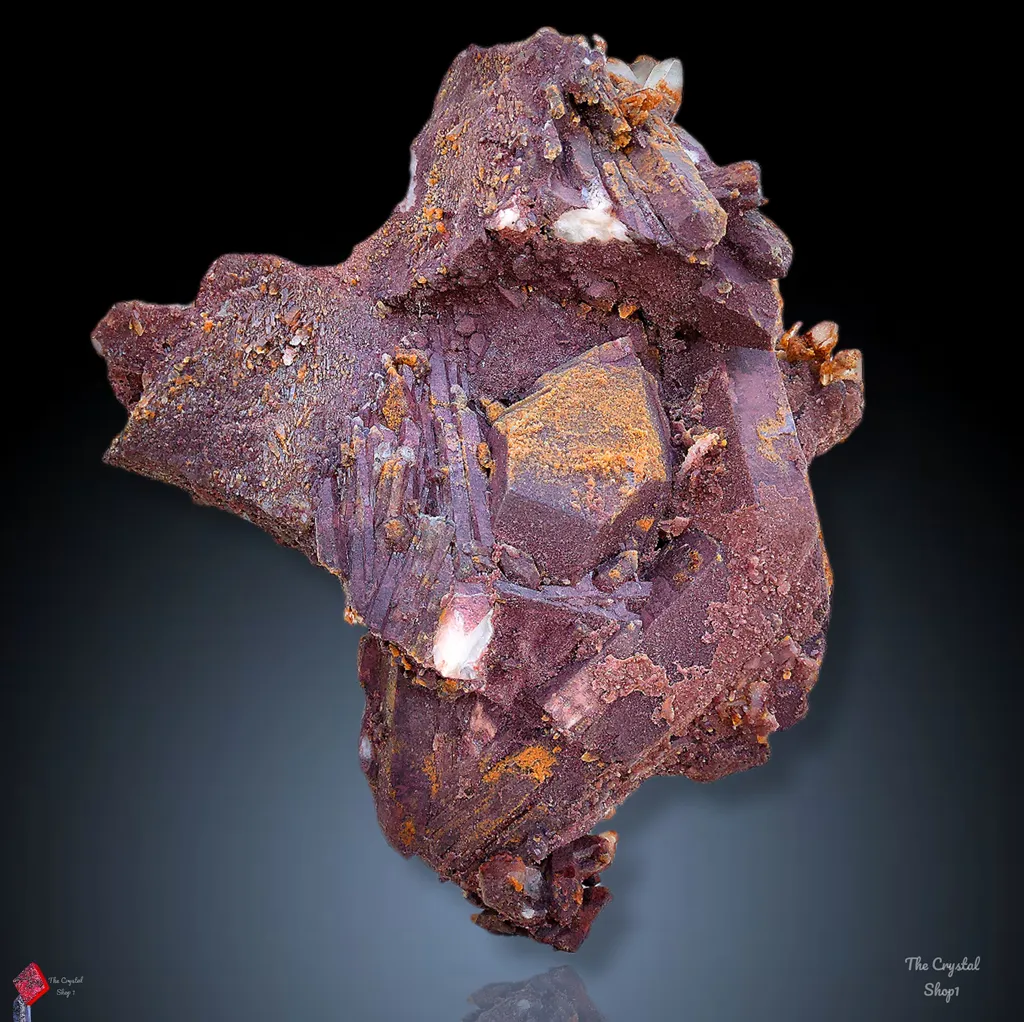 Large Size Red Hematite Quartz, Sunset Quartz with Green Chlorite - image 11