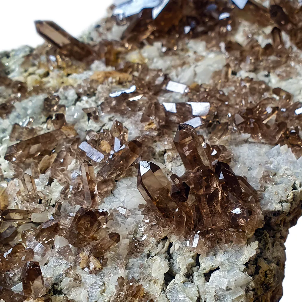 Large Smoky Quartz Crystals plate - Chamonix Mont-Blanc, France - image 6