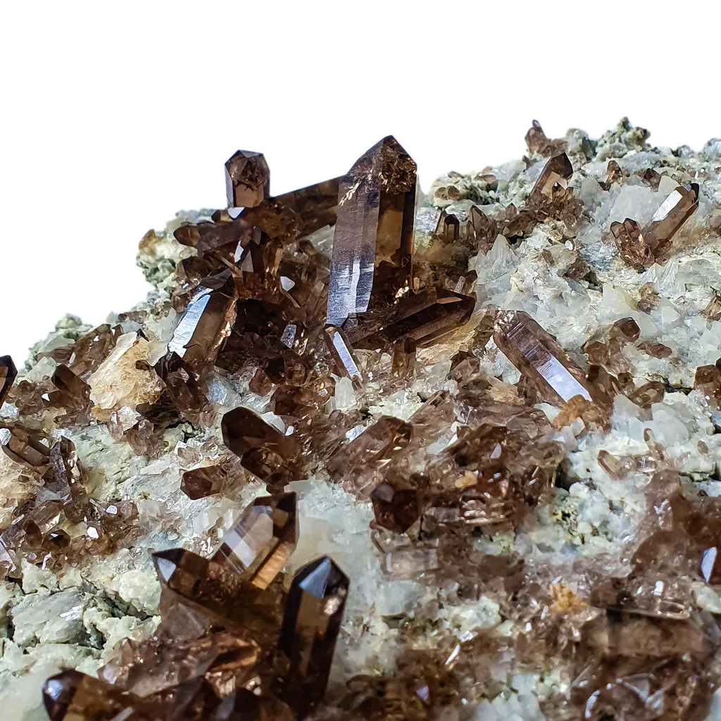 Large Smoky Quartz Crystals plate - Chamonix Mont-Blanc, France - image 4
