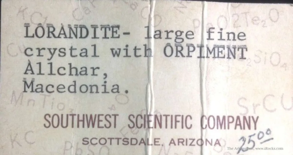 Large, Very Good Lorandite With Orpiment - image 5