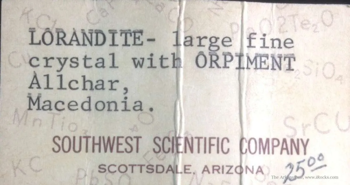 Large, Very Good Lorandite With Orpiment - image 5