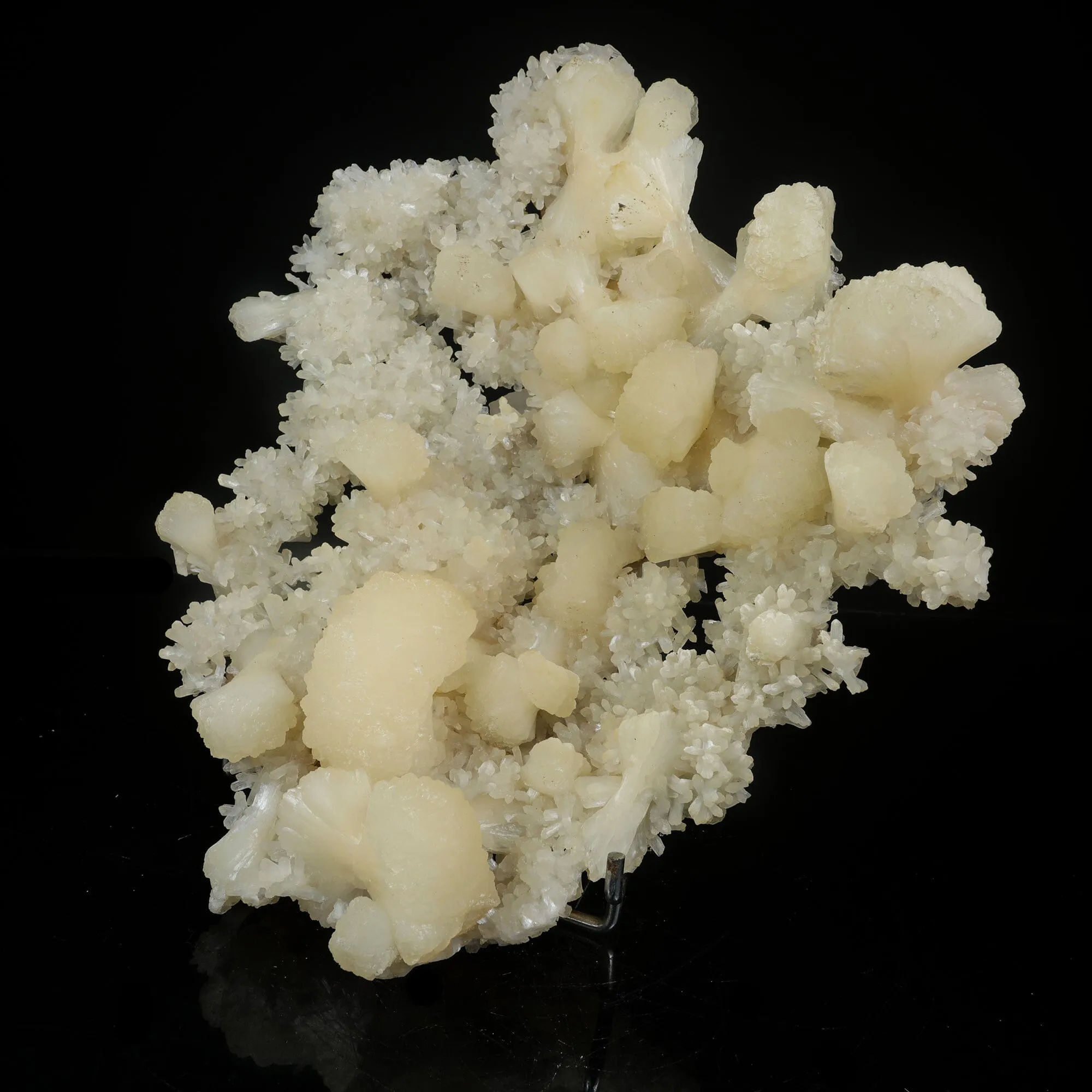 Large White Stilbite Plate on Matrix | Rare Indian Zeolite Mineral Specimen from Nashik - image 3