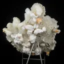 Large White Stilbite Plate on Matrix | Rare Indian Zeolite Mineral Specimen from Nashik - image 5