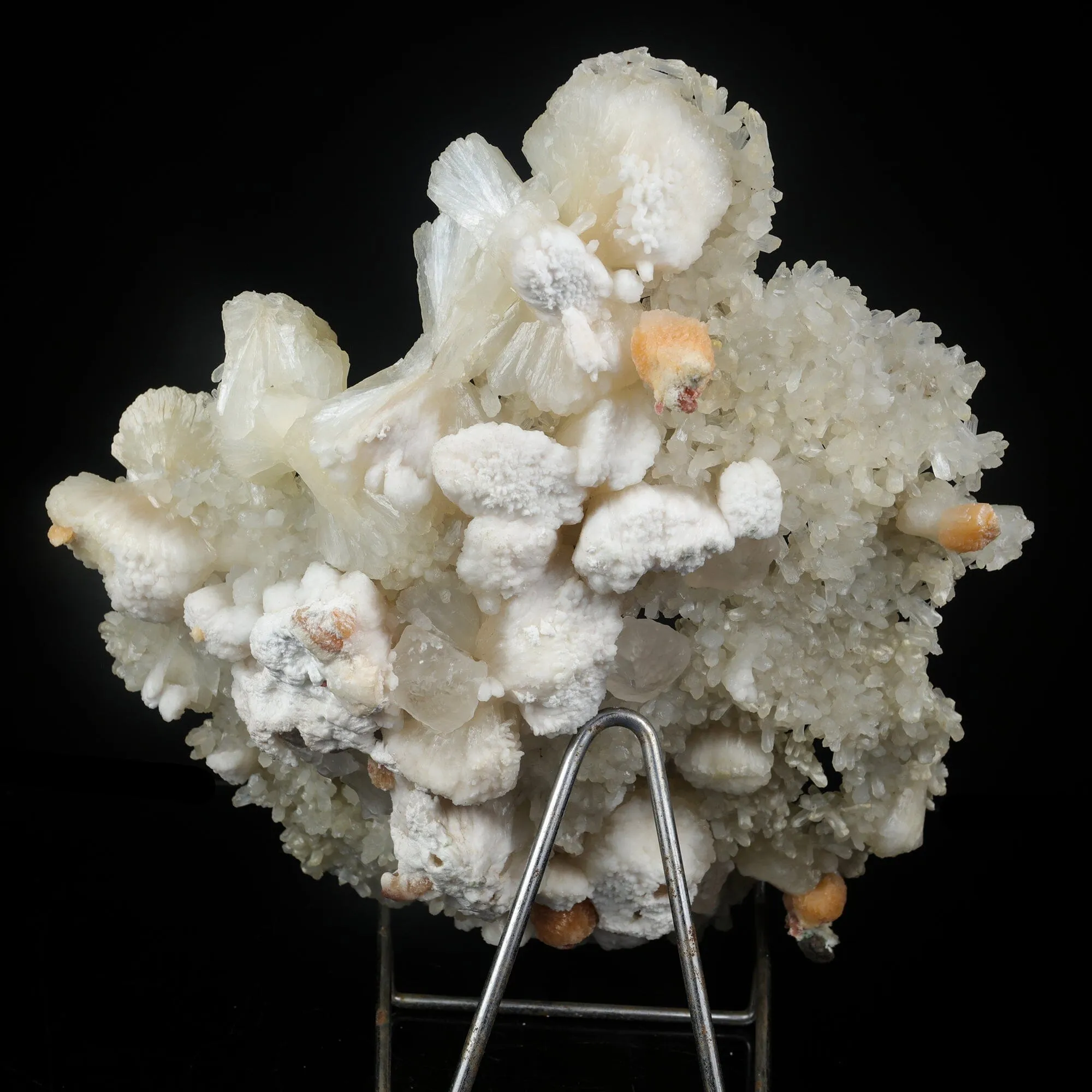 Large White Stilbite Plate on Matrix | Rare Indian Zeolite Mineral Specimen from Nashik - image 5