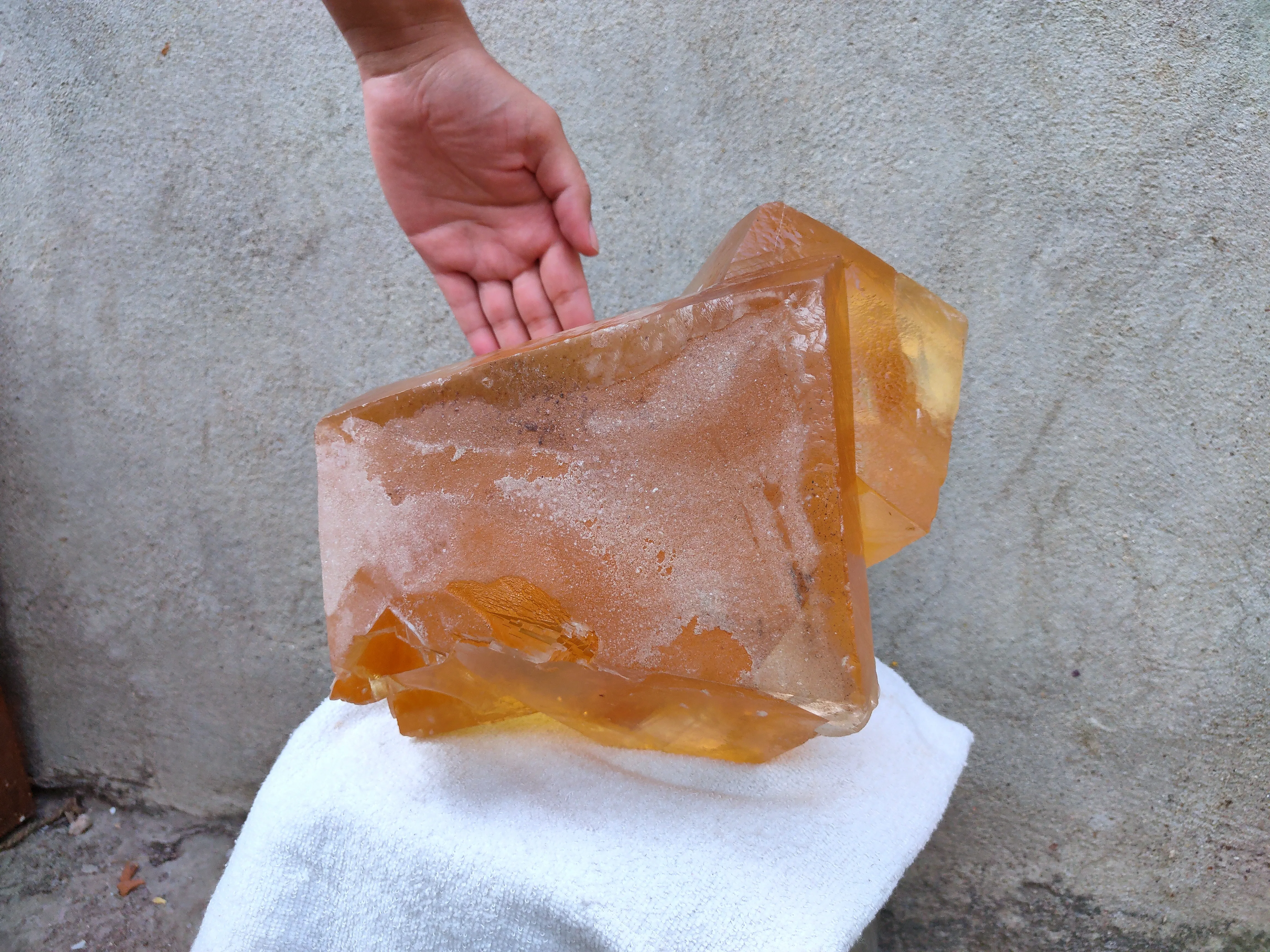Larger Size Honey Calcite Crystal, Rare Unique Specimen, Meusum Specimen - image 3
