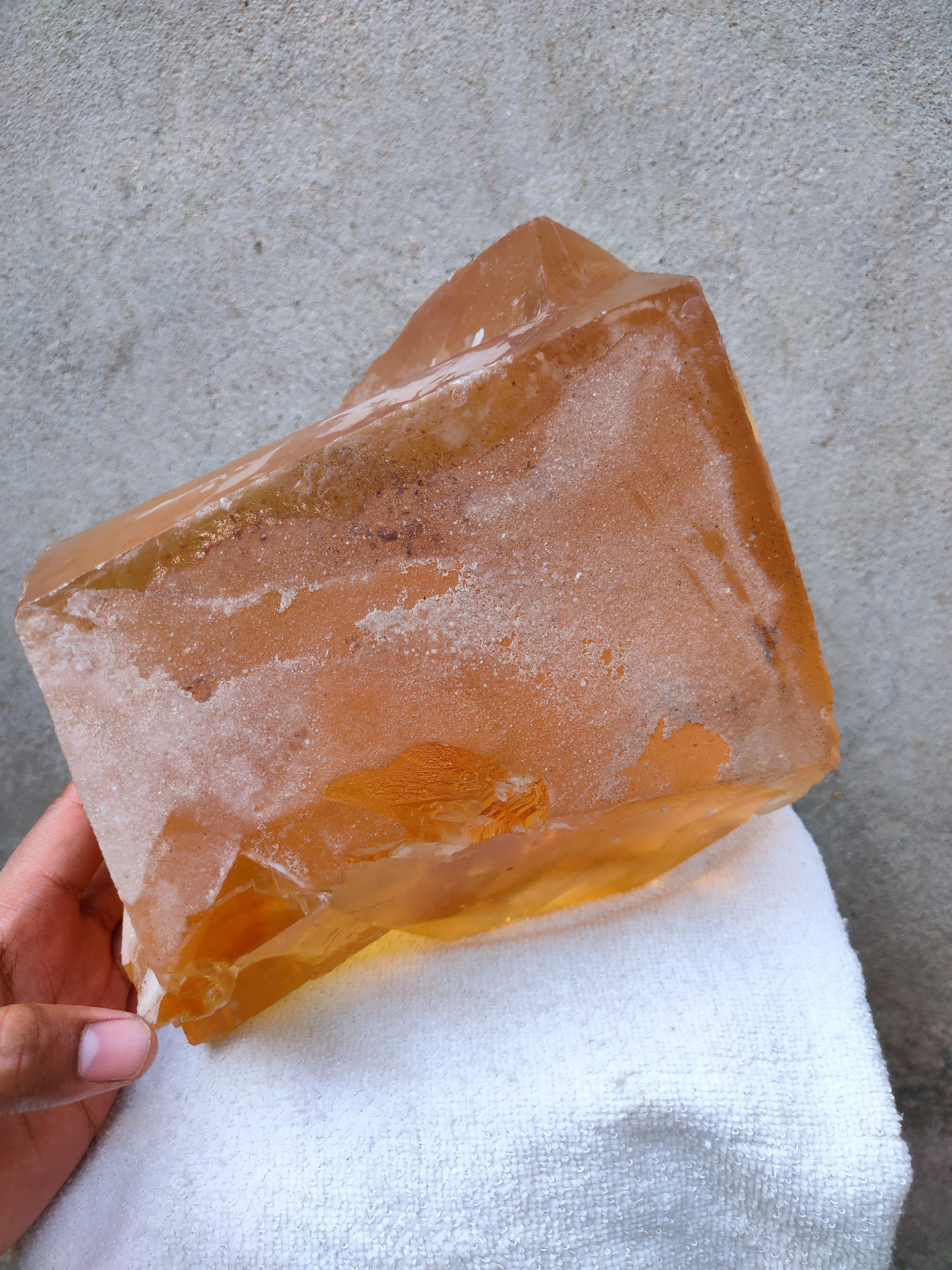 Larger Size Honey Calcite Crystal, Rare Unique Specimen, Meusum Specimen - image 14
