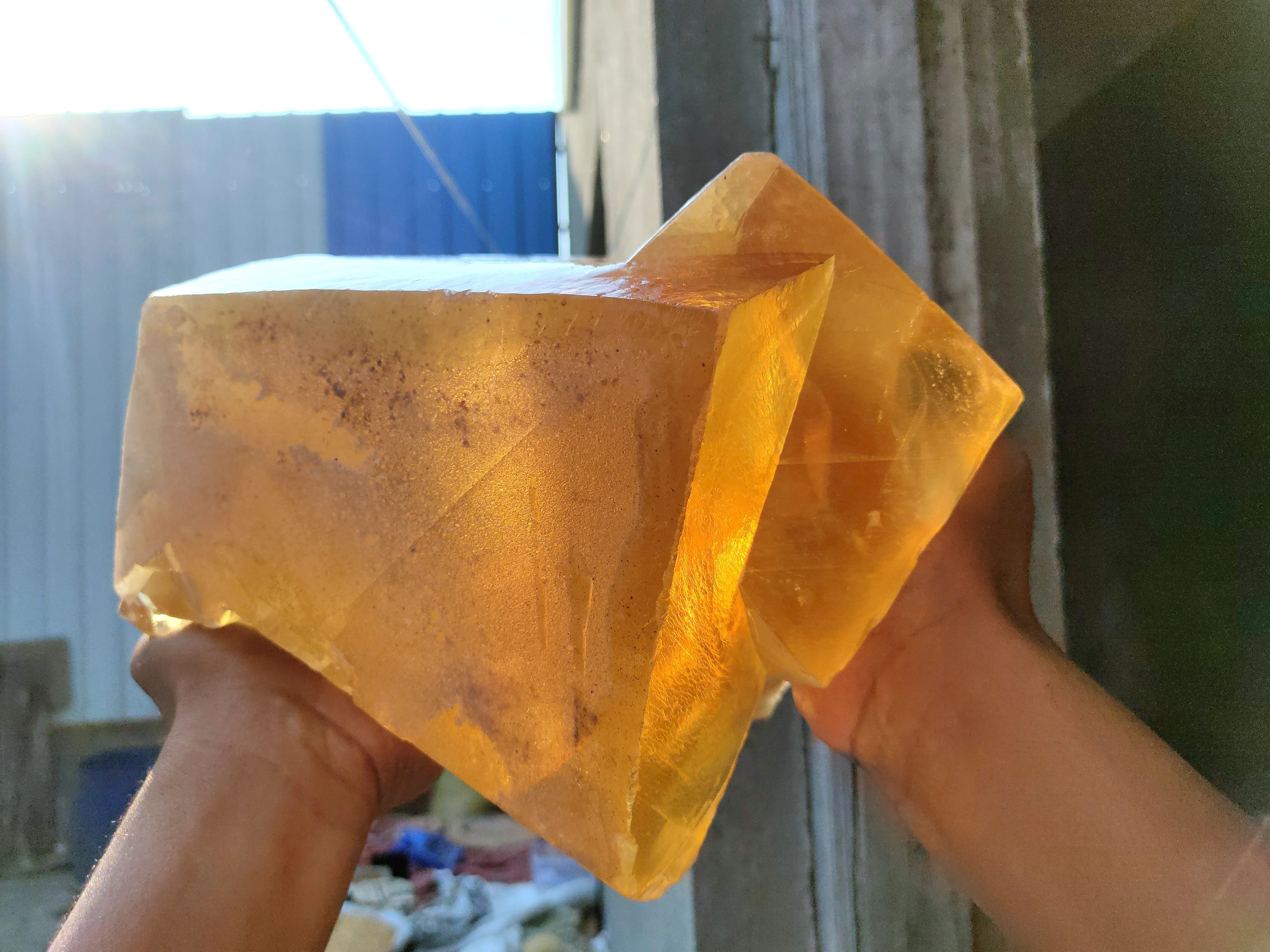 Larger Size Honey Calcite Crystal, Rare Unique Specimen, Meusum Specimen - image 12