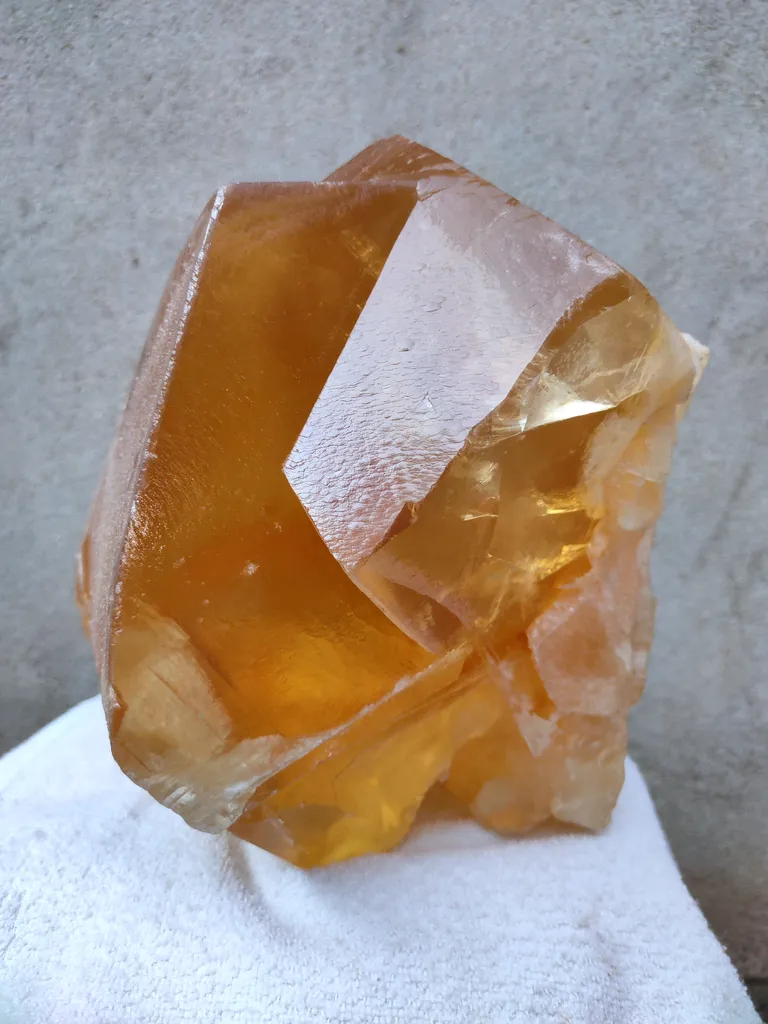 Larger Size Honey Calcite Crystal, Rare Unique Specimen, Meusum Specimen - image 3