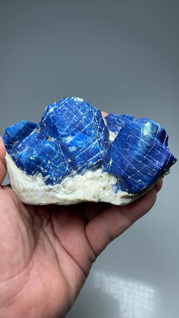 Lazurite from Dar-e-Zu mine, Ladjuar Medam, Sar-e-Sang, Kuran wa Munjan District, Badakhshan, Afghanistan - image 2