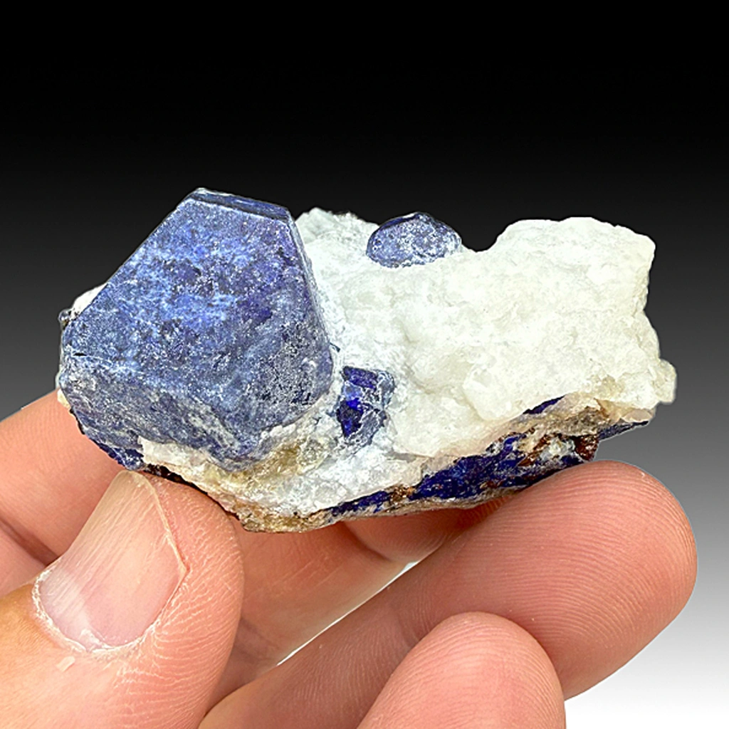 Lazurite from Dar-e-Zu mine, Ladjuar Medam, Sar-e-Sang, Kuran wa Munjan District, Badakhshan, Afghanistan - image 1