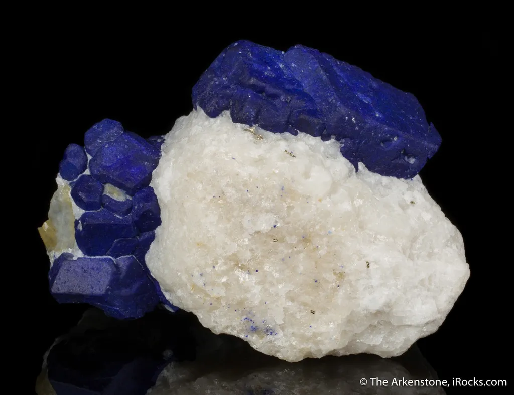 Lazurite on Calcite and Pyrite image