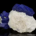 Lazurite on Calcite and Pyrite - image 1