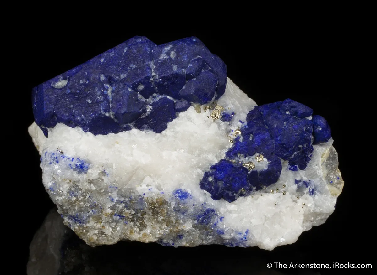 Lazurite on Calcite and Pyrite - image 8