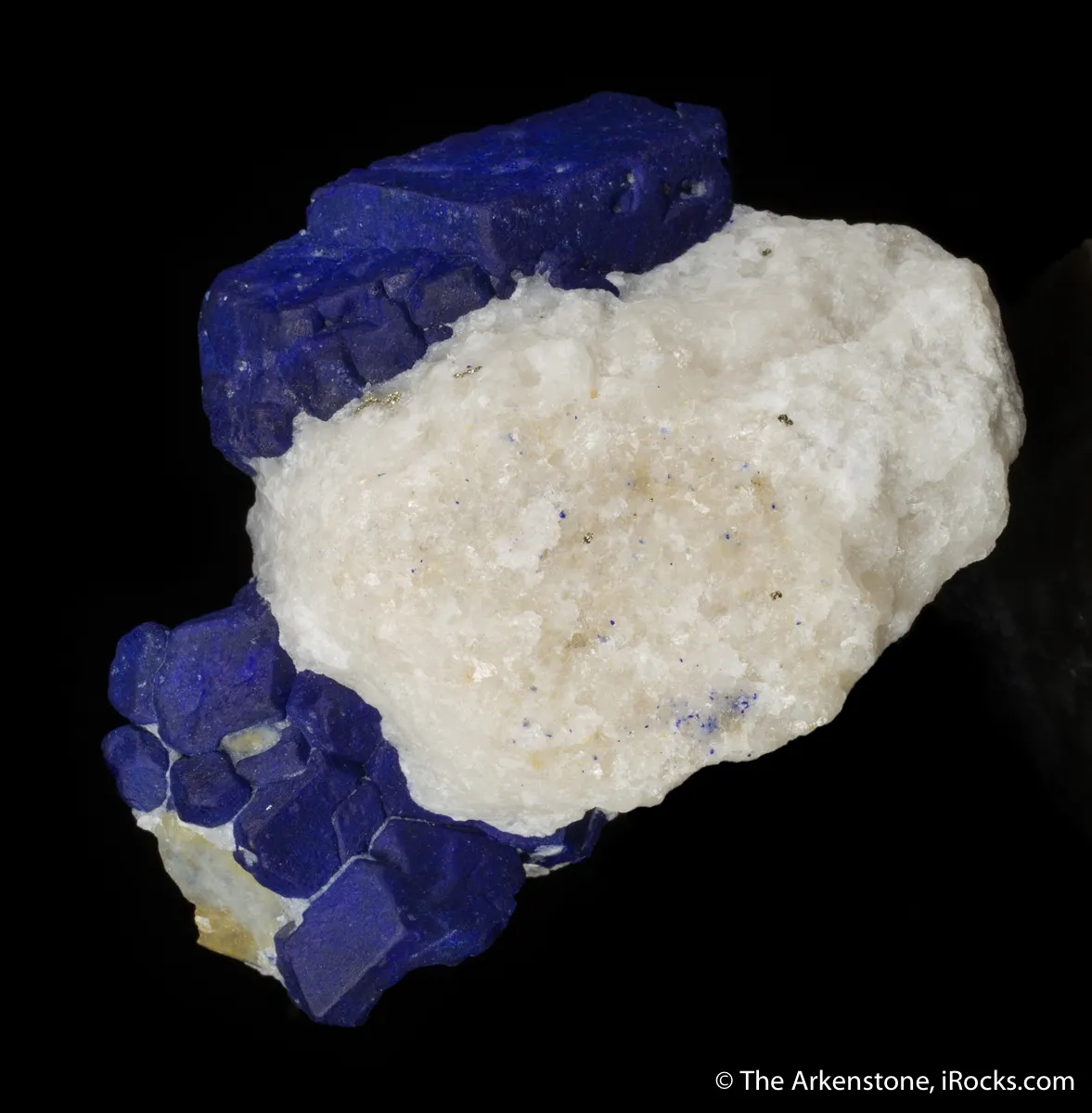 Lazurite on Calcite and Pyrite - image 6