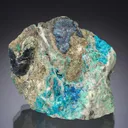 Leadhillite with Caledonite Linarite, Cerussite and Brochantite - image 1