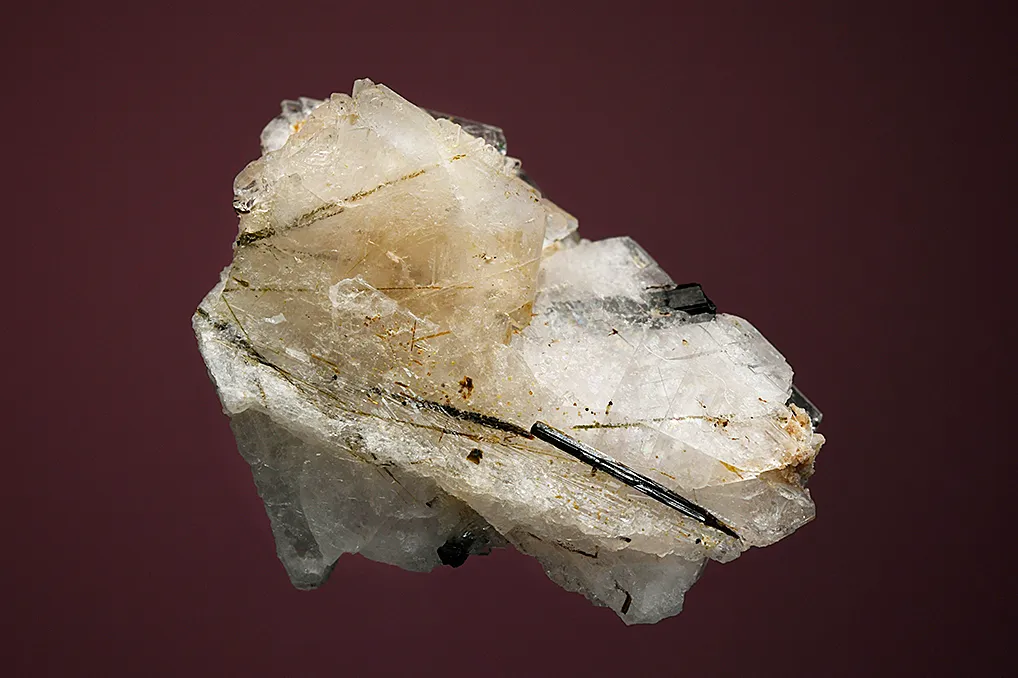 Leifite and Aegirine on Albite - image 2