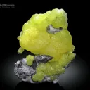 Lemon Yellow Brucite on Matrix from Baluchistan Pakistan - image 1