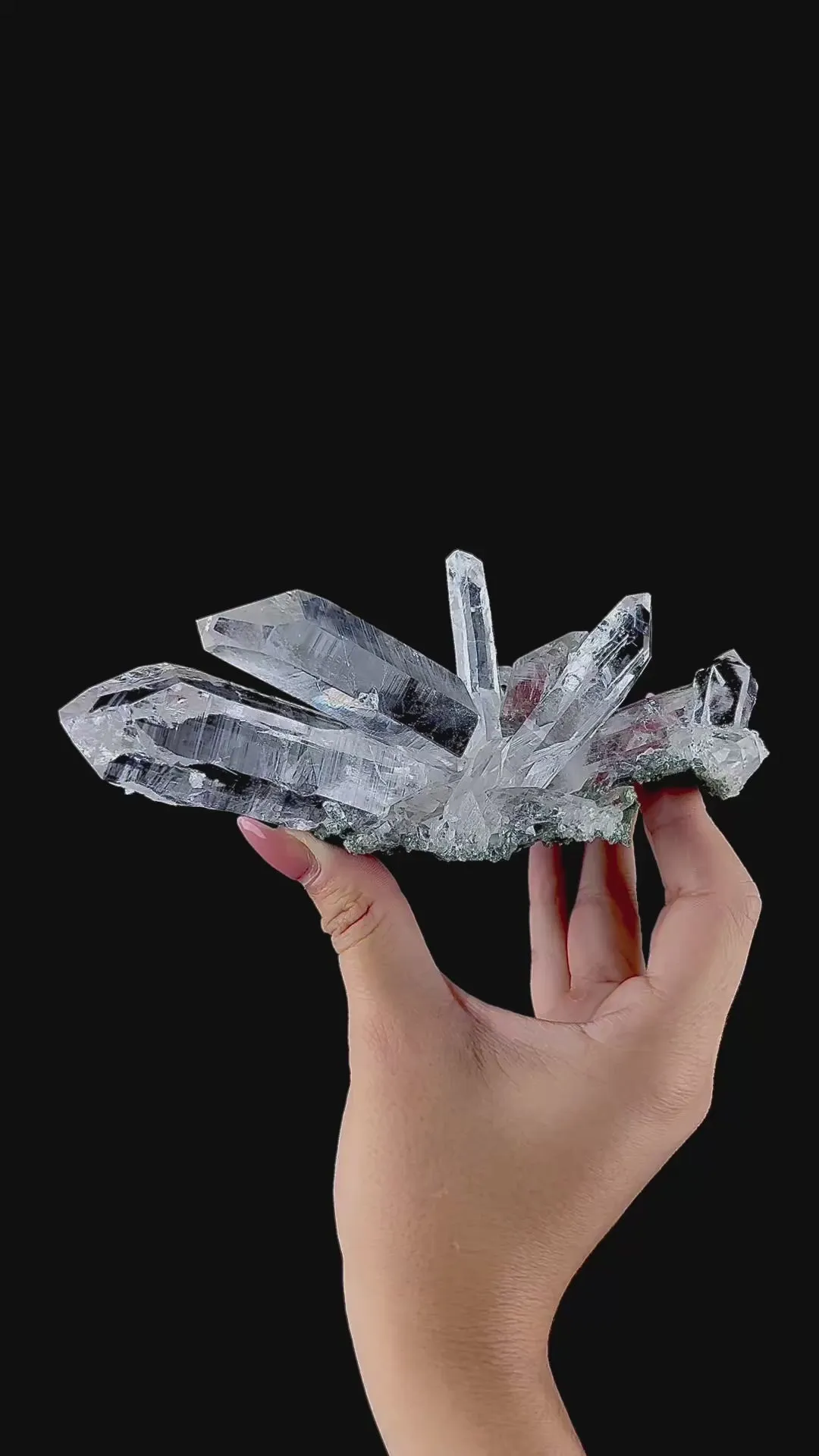 Lemurian Quartz on Chlorite Matrix | SELF STANDING | High Quality Mineral | Indian Mineral | Superb Minerals - image 6