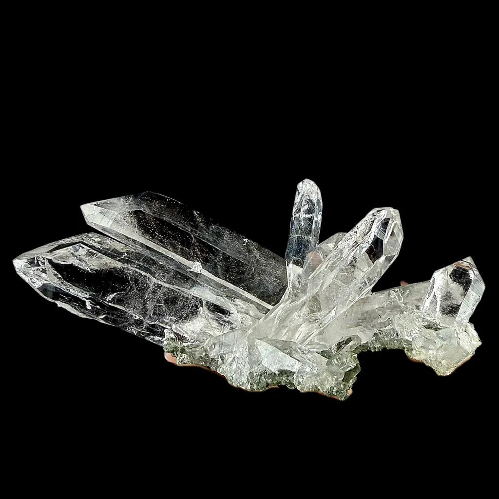 Lemurian Quartz on Chlorite Matrix | SELF STANDING | High Quality Mineral | Indian Mineral | Superb Minerals image