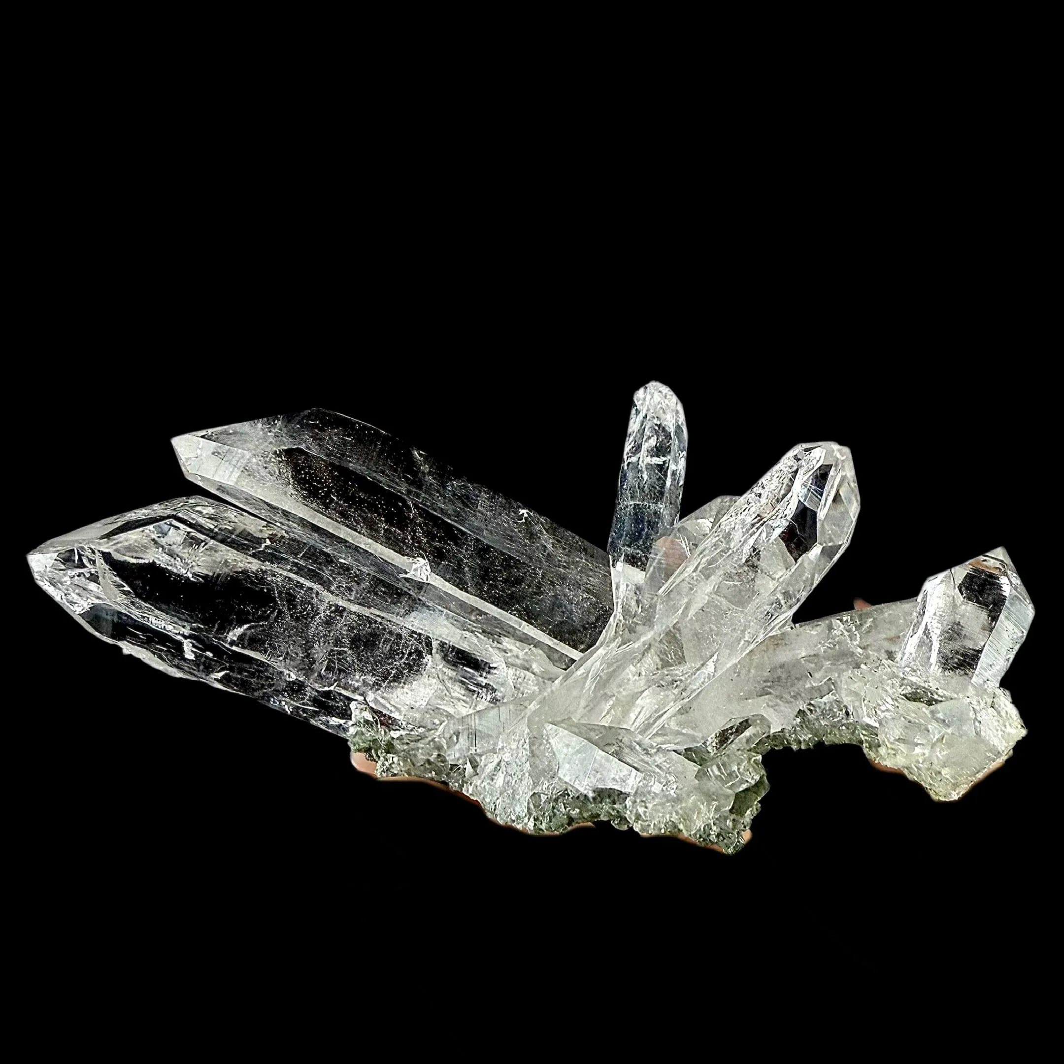 Lemurian Quartz on Chlorite Matrix | SELF STANDING | High Quality Mineral | Indian Mineral | Superb Minerals - image 1