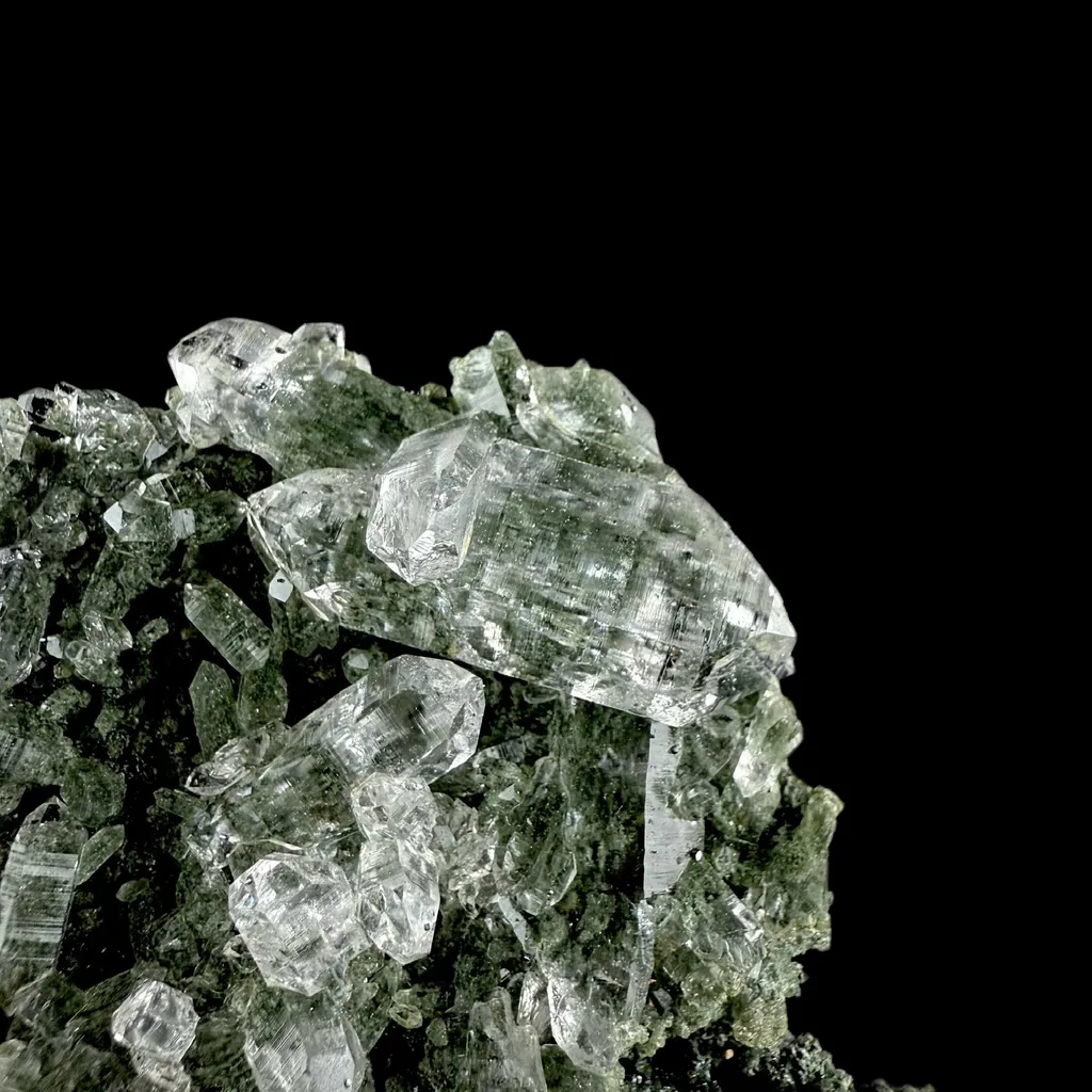 Lemurian Quartz on Sparkly Chlorite | High Quality Mineral | Indian Mineral | Superb Minerals | Collectors Piece | Fine Mineral - image 4